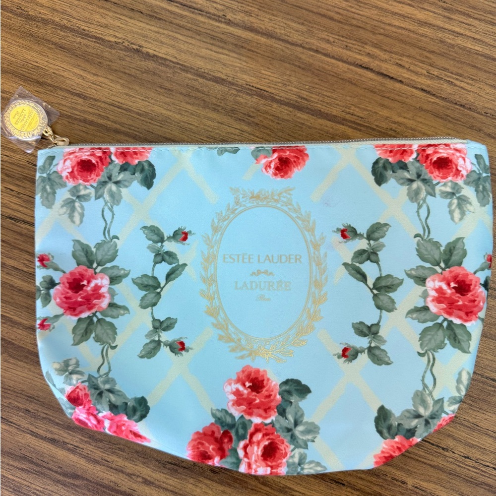 New Estée Lauder x Ladurée Limited Edition Blue Rose Cosmetic Bag